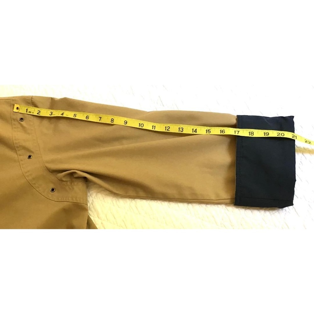 VTG London Fog Size 12 Tan & Navy Blue Raincoat Jacket Boat Vacation Utility - Picture 12 of 15